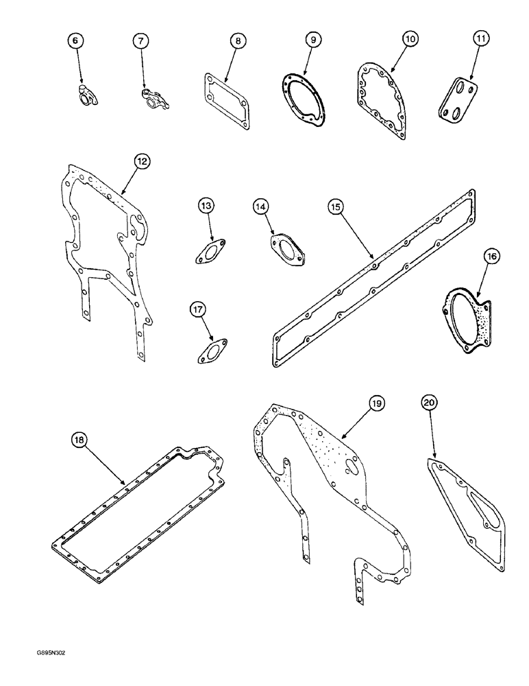Схема запчастей Case IH D-358 - (6-024) - SERVICE KITS 