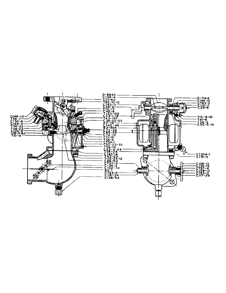 Схема запчастей Case IH LE - (37) - O1709AB2 ZENITH CARBURETOR, MODEL K6A, OUTLINE NUMBER O6799 