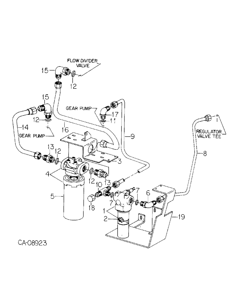 Схема запчастей Case IH 7288 - (10-04) - HYDRAULICS, HYDRAULIC OIL FILTERS AND CONNECTIONS, SPIN-ON TYPE (07) - HYDRAULICS