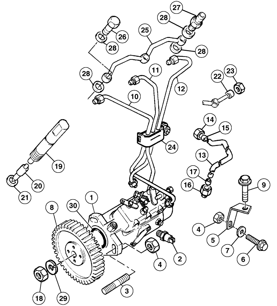 Схема запчастей Case IH CX60 - (03-03) - FUEL INJECTION SYSTEM (03) - FUEL SYSTEM