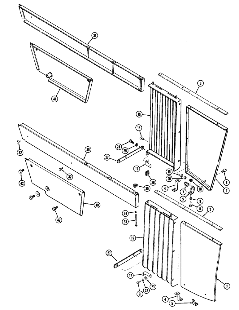 Схема запчастей Case IH 1370 - (236) - FRONT SIDE PANELS (09) - CHASSIS/ATTACHMENTS