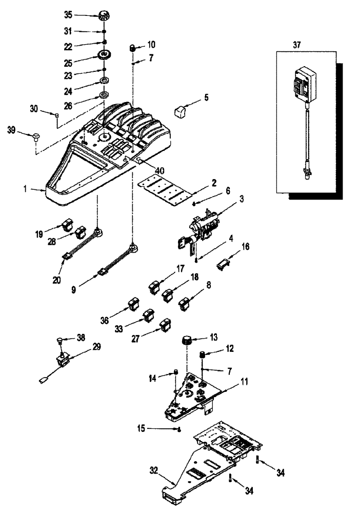Схема запчастей Case IH STEIGER 335 - (04-01) - CONTROLS - CONSOLE, RIGHT-HAND (04) - ELECTRICAL SYSTEMS