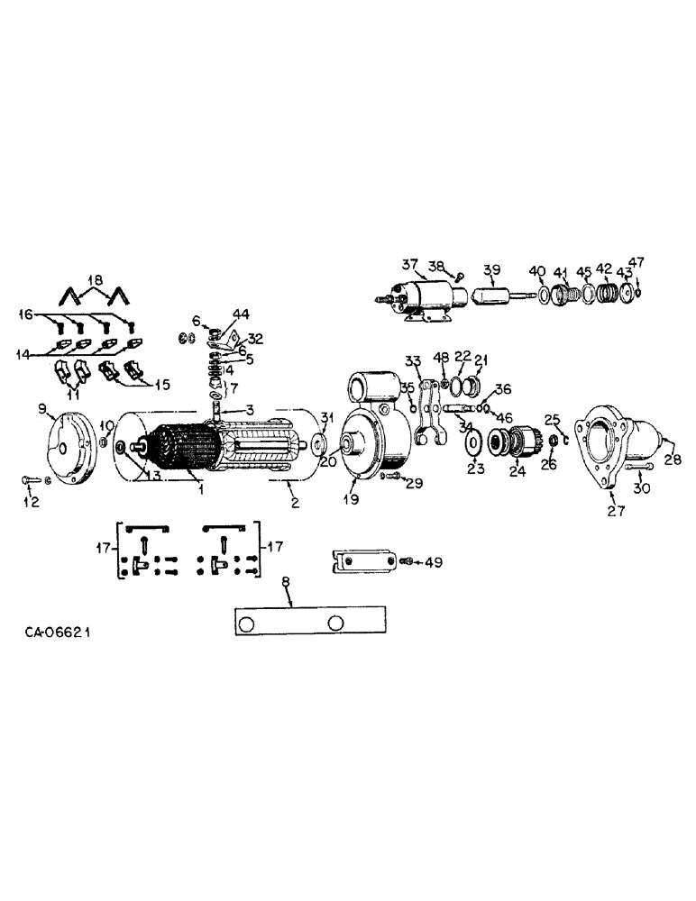 Схема запчастей Case IH 1586 - (08-08) - ELECTRICAL, CRANKING MOTOR, DELCO-REMY (06) - ELECTRICAL