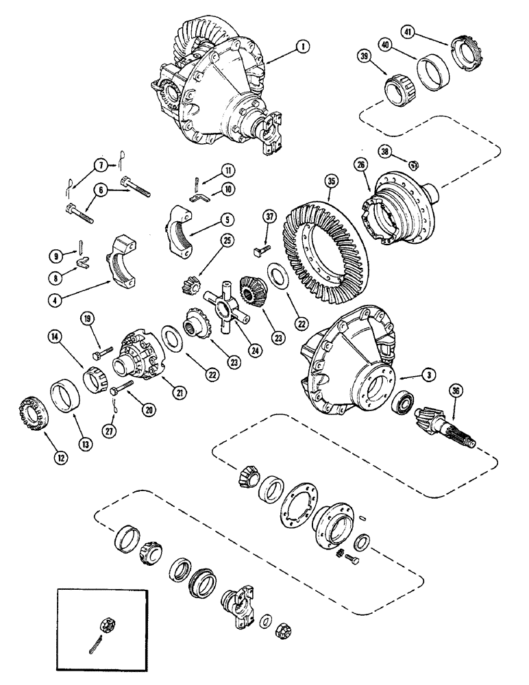 Схема запчастей Case IH 2470 - (246) - REAR AXLE DIFFERENTIAL CARRIER ASSEMBLY (06) - POWER TRAIN