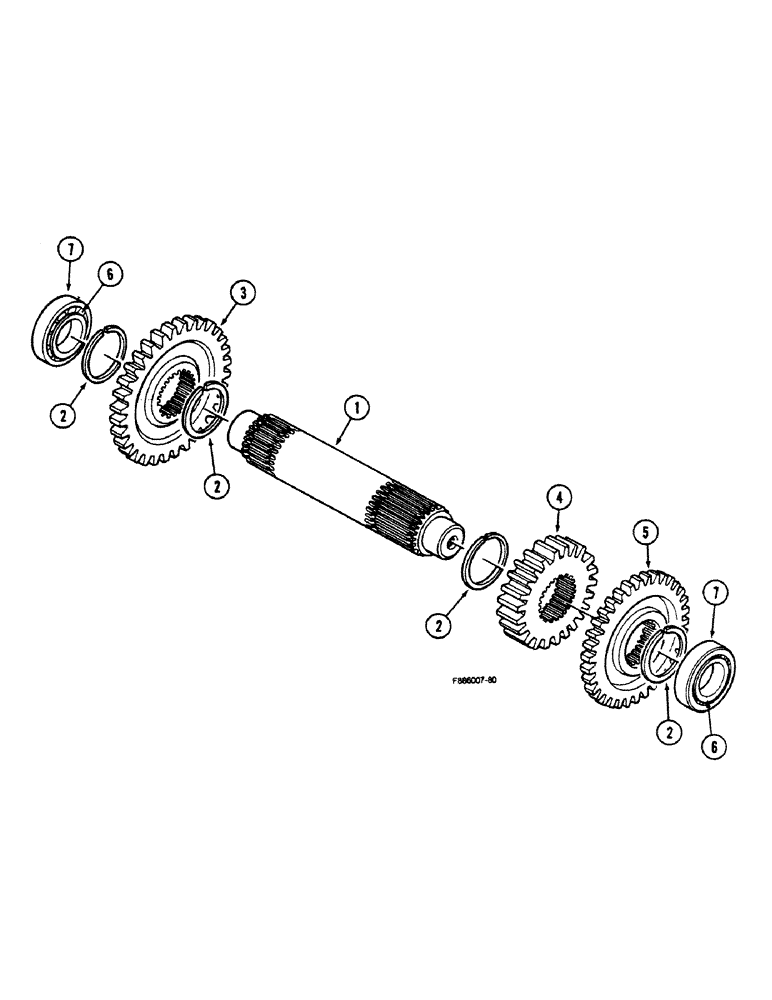 Схема запчастей Case IH 9150 - (6-014) - TRANSMISSION COMPOUND SHAFT (06) - POWER TRAIN
