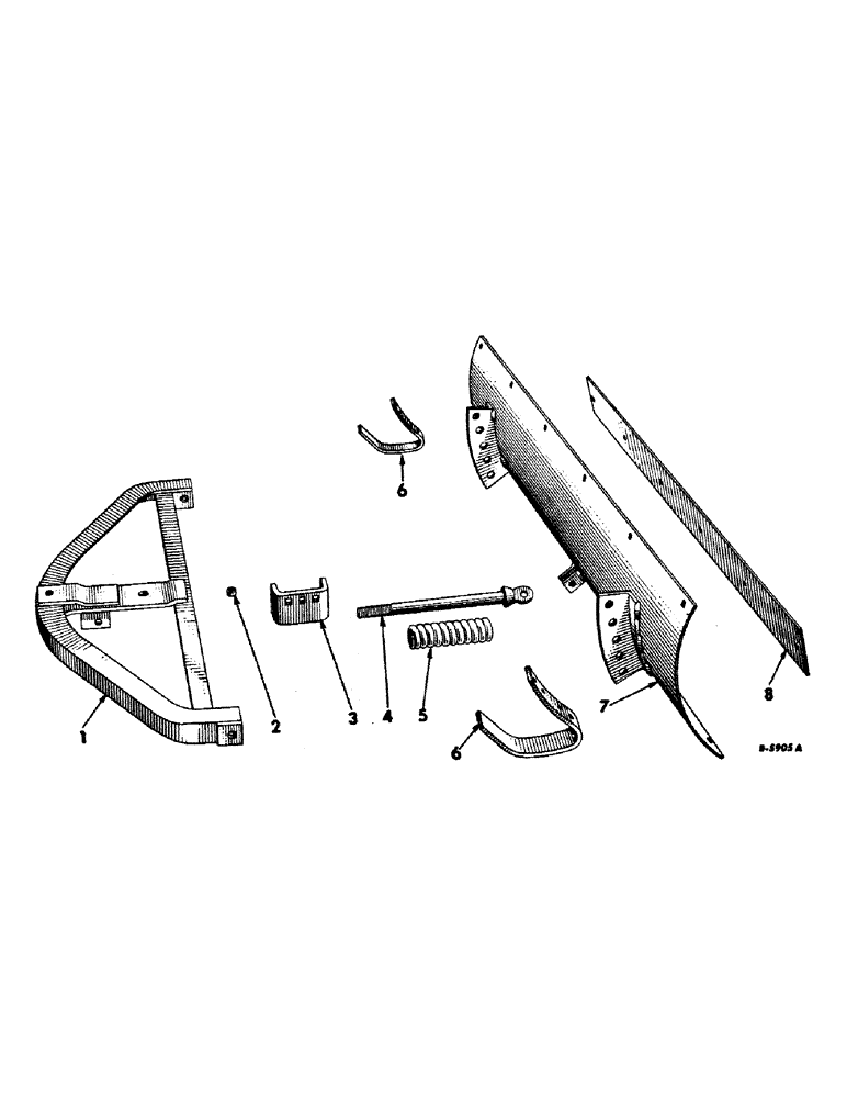 Схема запчастей Case IH 60 - (G-3) - BLADE AND RELIEF SPRING - 60 LEVELING AND GRADER BLADE 