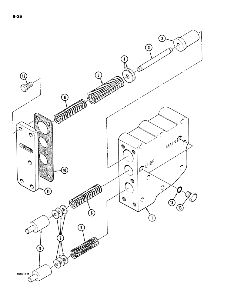 Схема запчастей Case IH 9270 - (6-26) - TRANSMISSION, REGULATOR VALVE (CONTD) (06) - POWER TRAIN