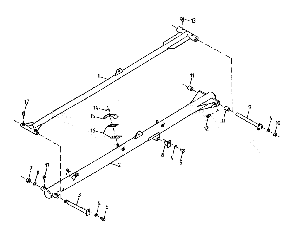 Схема запчастей Case IH 7000 - (A02-00) - TOPPER ARMS Mainframe & Functioning Components