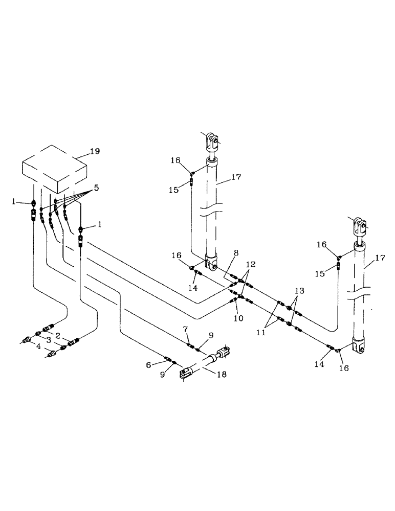 Схема запчастей Case IH AUSTOFT - (B02-01) - HYDRAULIC CIRCUIT, CYLINDERS Hydraulic Components & Circuits
