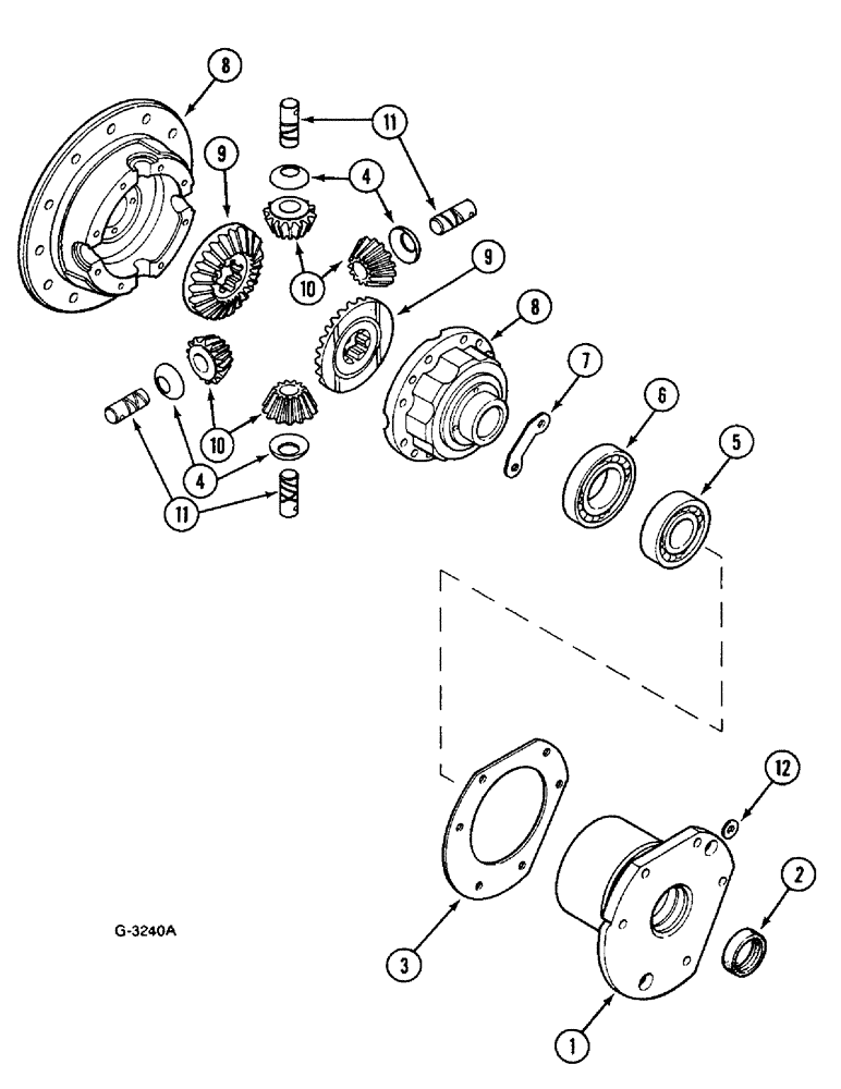 Схема запчастей Case IH 633 - (6-366) - DIFFERENTIAL (06) - POWER TRAIN