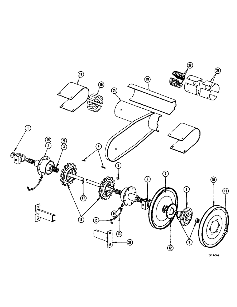 Схема запчастей Case IH 960 - (076) - FEED RAKE UPPER SHAFT (60) - PRODUCT FEEDING