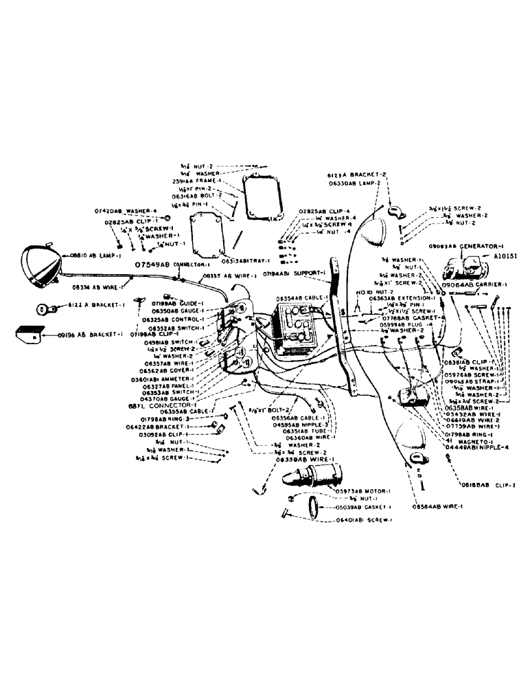 Схема запчастей Case IH SC-SERIES - (030) - ELECTRIC, LIGHTING AND STARTING PARTS, S, SC, SO (04) - ELECTRICAL SYSTEMS