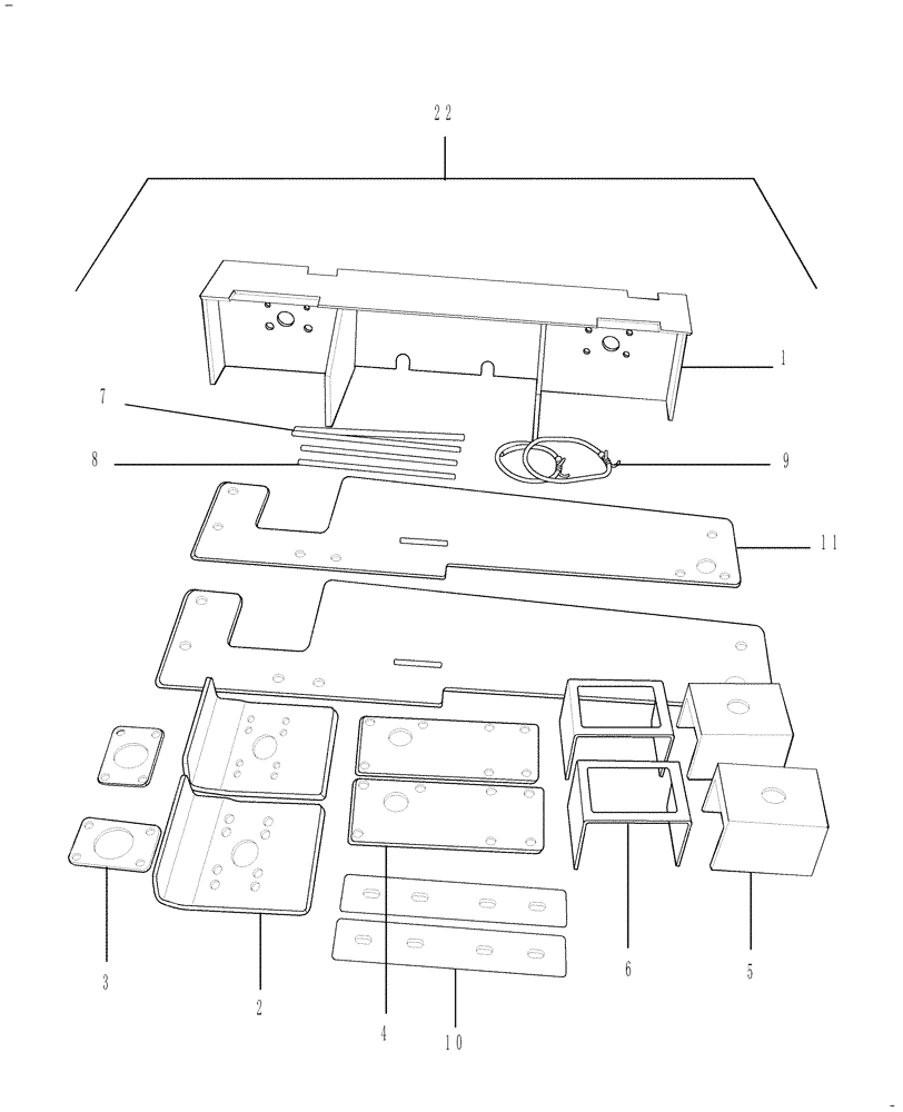 Схема запчастей Case IH WDX1002S - (18.27) - WEIGHT CARRIER KIT, FIXED AXLE (00) - GENERAL