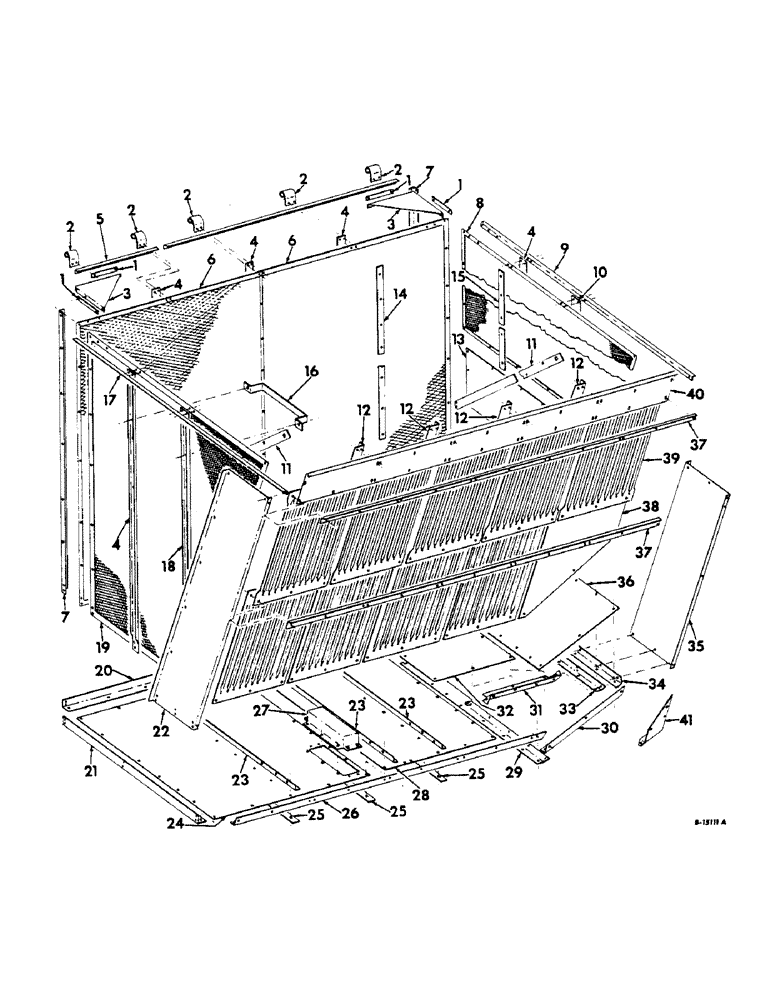Схема запчастей Case IH 622 - (Q-07) - BASKET AND AIR SYSTEM, BASKET Basket & Air System