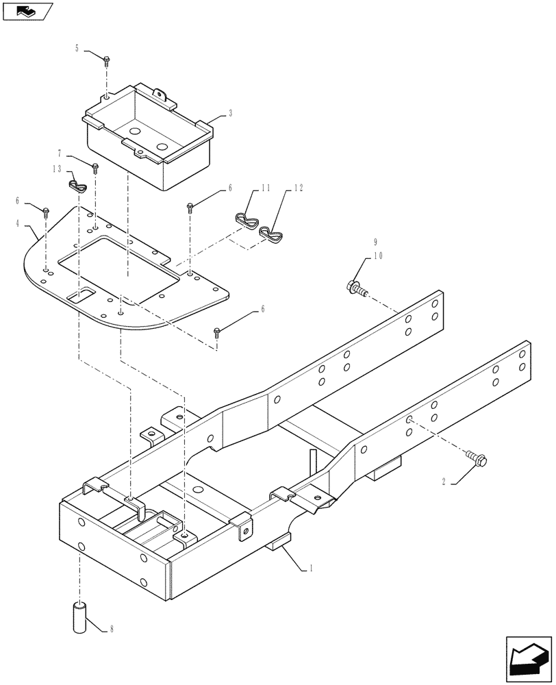 Схема запчастей Case IH FARMALL 30B - (10.001.08) - ENGINE MOUNTING & FRAME (10) - ENGINE