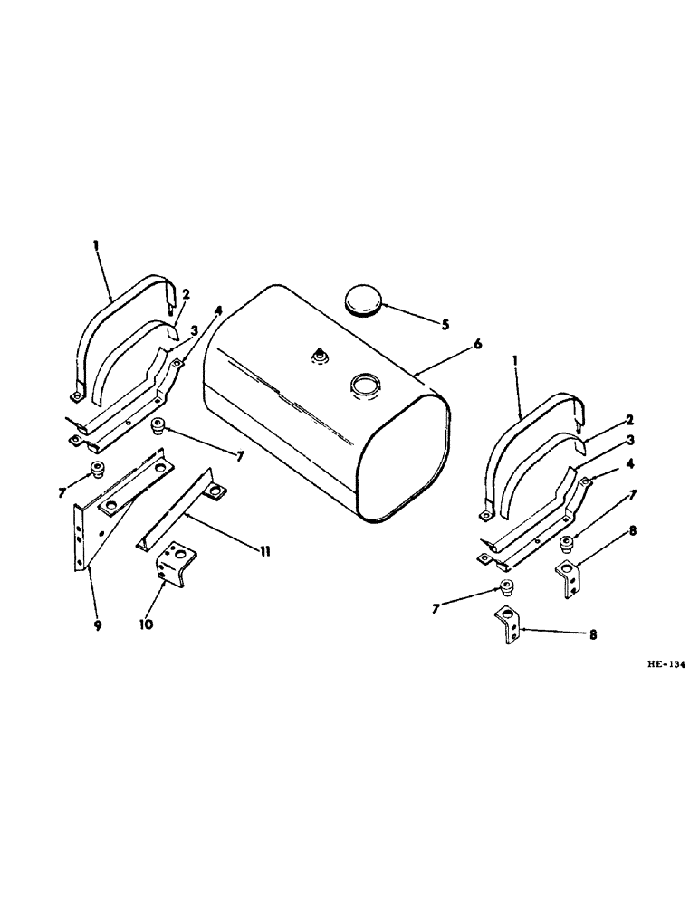 Схема запчастей Case IH 275 - (E-02) - FUEL SYSTEM, FUEL TANK AND MOUNTING (02) - FUEL SYSTEM