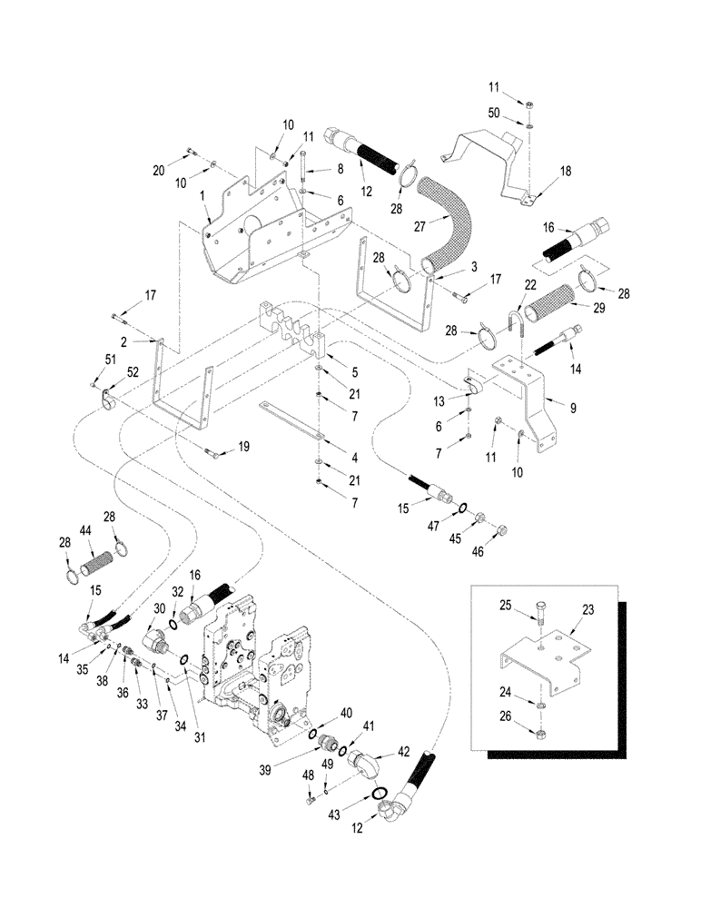 Схема запчастей Case IH STX375 - (08-18) - HYDRAULIC REMOTE HOSES - ELECTRONIC REMOTE (08) - HYDRAULICS