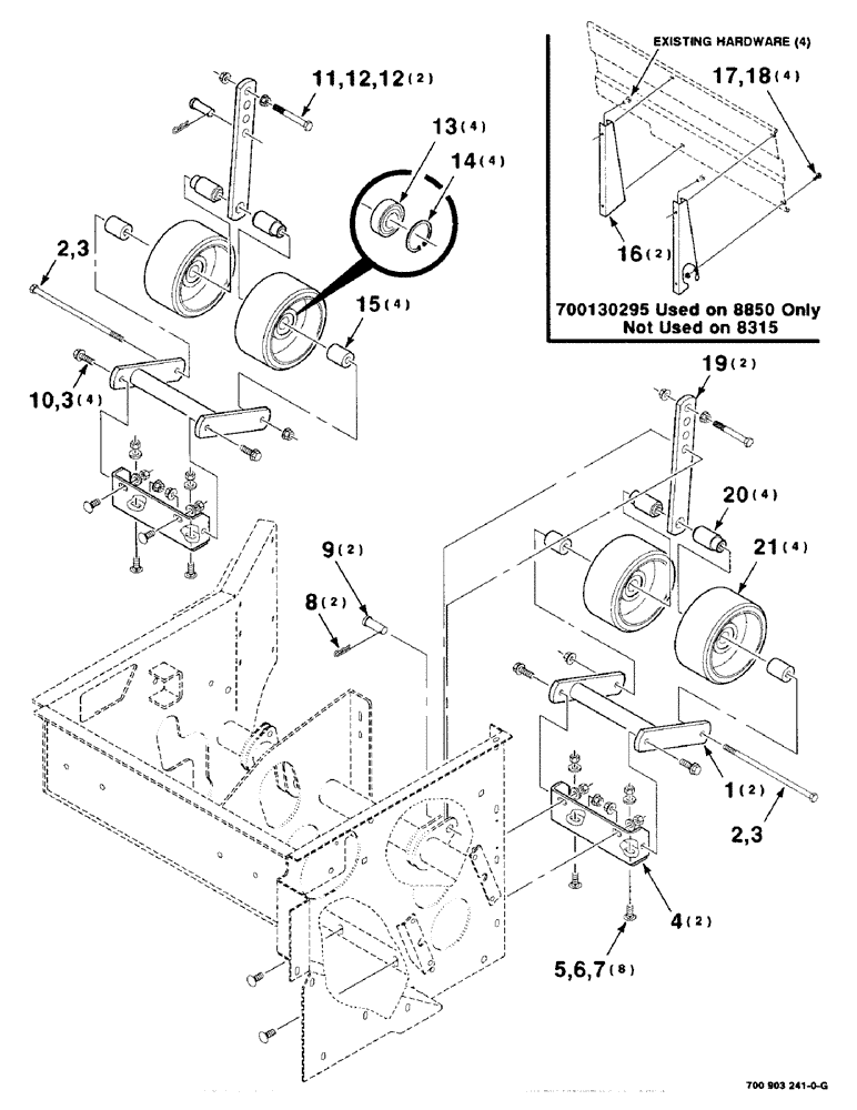 Схема запчастей Case IH 8315 - (9-12) - GAUGE WHEEL KIT, HK60811 GAUGE WHEEL KIT COMPLETE, TO BE ORDERED THRU WHOLEGOODS ONLY (09) - CHASSIS