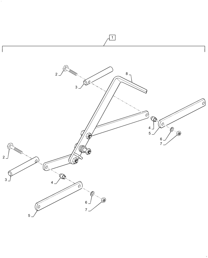 Схема запчастей Case IH L795 - (82.100.AH[03]) - LOCKING MECHANISM KIT - LDR5220596 (82) - FRONT LOADER & BUCKET