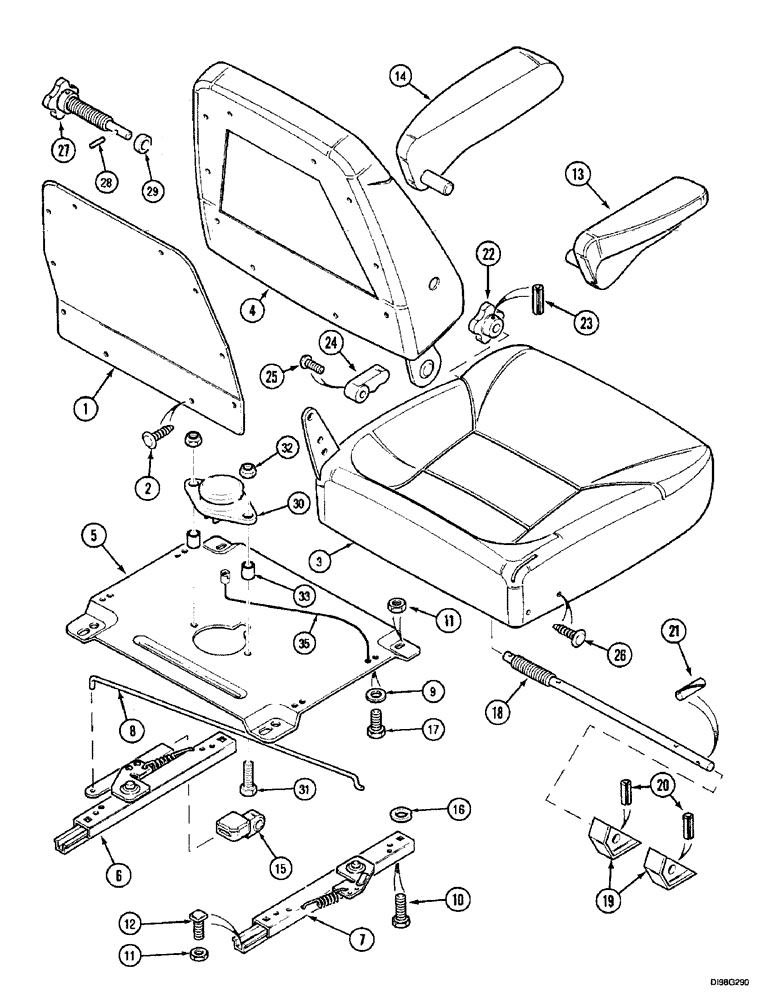 Схема запчастей Case IH 5150 - (9F-34) - SEAT - SEARS, CLOTH (09) - CHASSIS/ATTACHMENTS