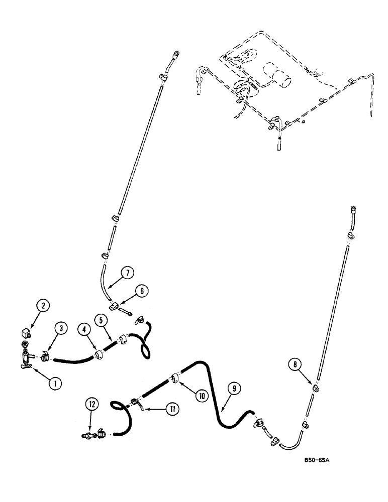 Схема запчастей Case IH 685 - (9-750) - HEATER FEED AND RETURN PIPES, ROOF HEATER - "SEKURA" (09) - CHASSIS/ATTACHMENTS