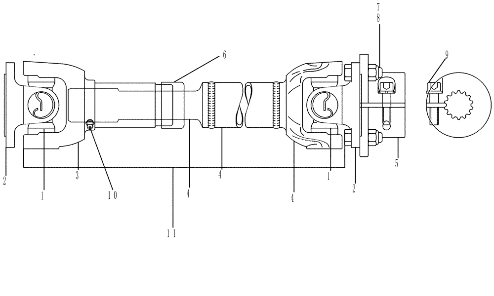 Схема запчастей Case IH 810 - (08-002) - DRIVELINE, 3330 Drivelines
