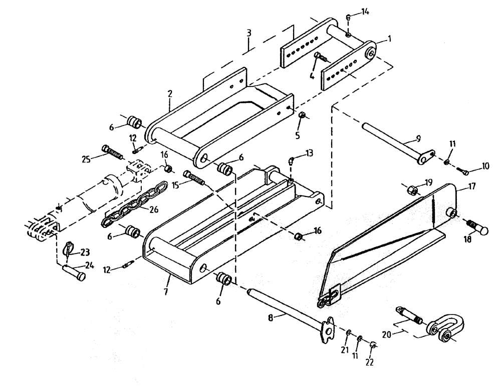 Схема запчастей Case IH 7700 - (A02-15) - CROPDIVIDER LIFT ARMS AND FLOATING SIDEWALLS (FLORIDA OPTION) Mainframe & Functioning Components
