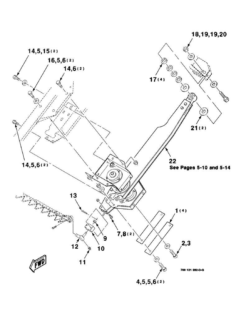 Схема запчастей Case IH 8820 - (5-02) - SWAYBAR, PITMAN ASSEMBLY, LEFT, ALL HEADER LENGTHS, SERIAL NUMBER CFH0050001 THRU CFH0050871 (09) - CHASSIS