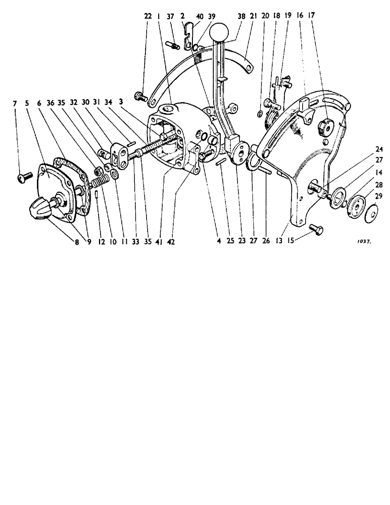 Схема запчастей Case IH 880A - (044) - CONTROL LEVER AND QUADRANT (07) - HYDRAULIC SYSTEM