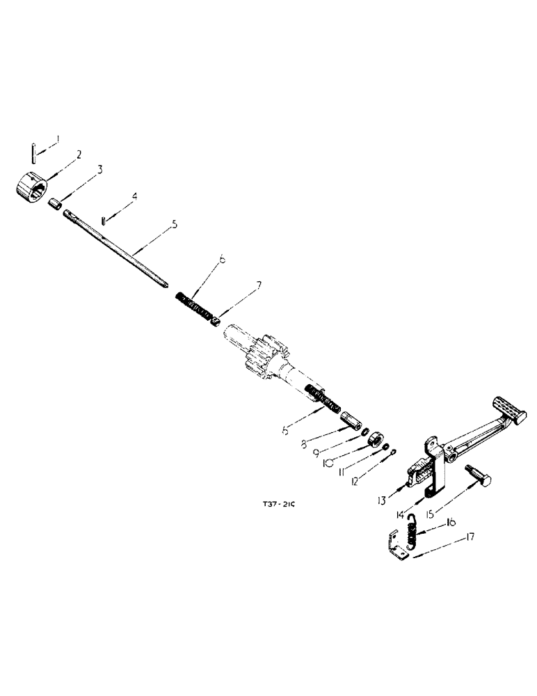 Схема запчастей Case IH 276 - (4-29) - DIFFERENTIAL LOCK (06) - POWER TRAIN