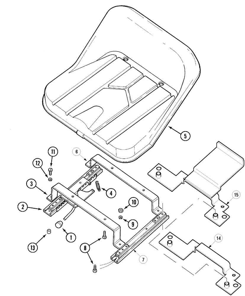 Схема запчастей Case IH C100 - (09-17) - SEAT - NON SUSPENSION (09) - CHASSIS/ATTACHMENTS