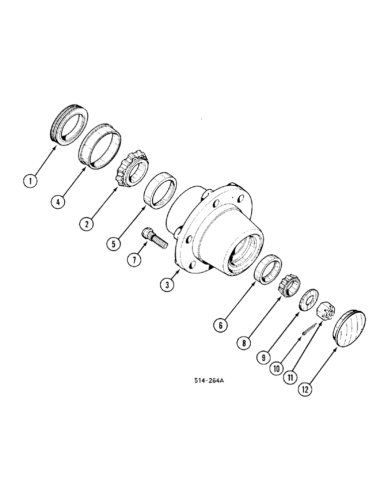 Схема запчастей Case IH 248 - (5-340) - WHEEL HUBS AND CAPS - HEAVY DUTY - (06) - POWER TRAIN