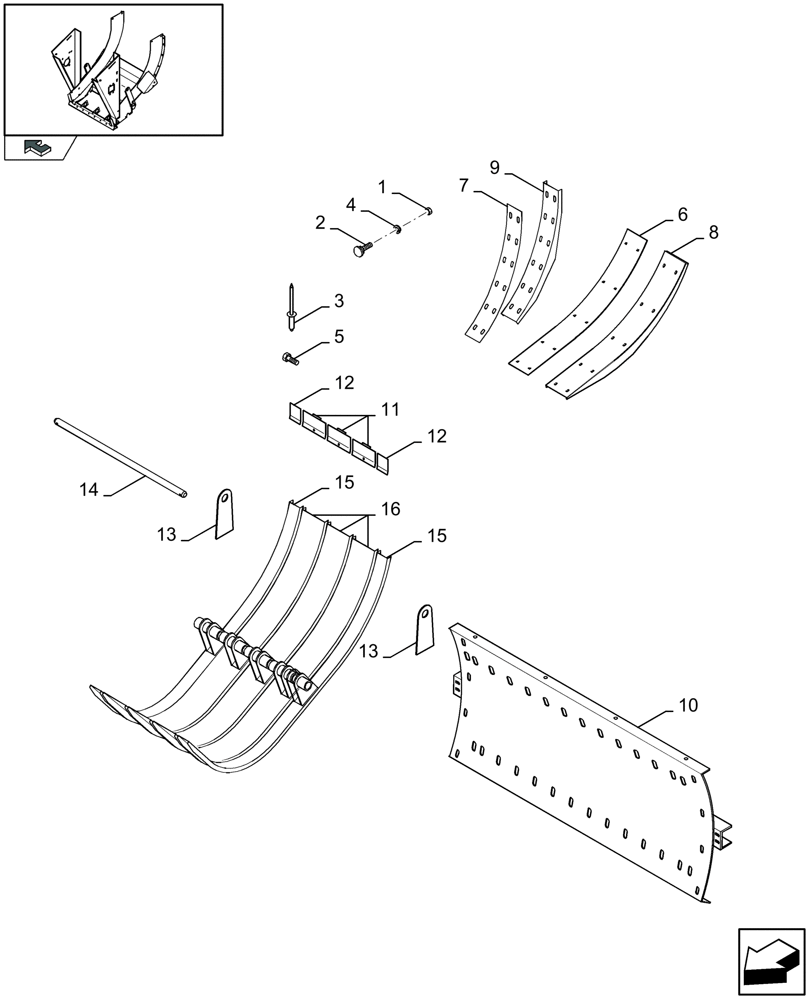 Схема запчастей Case IH LB433S - (13.32[01]) - FILL FLOW KIT (13) - FEEDER