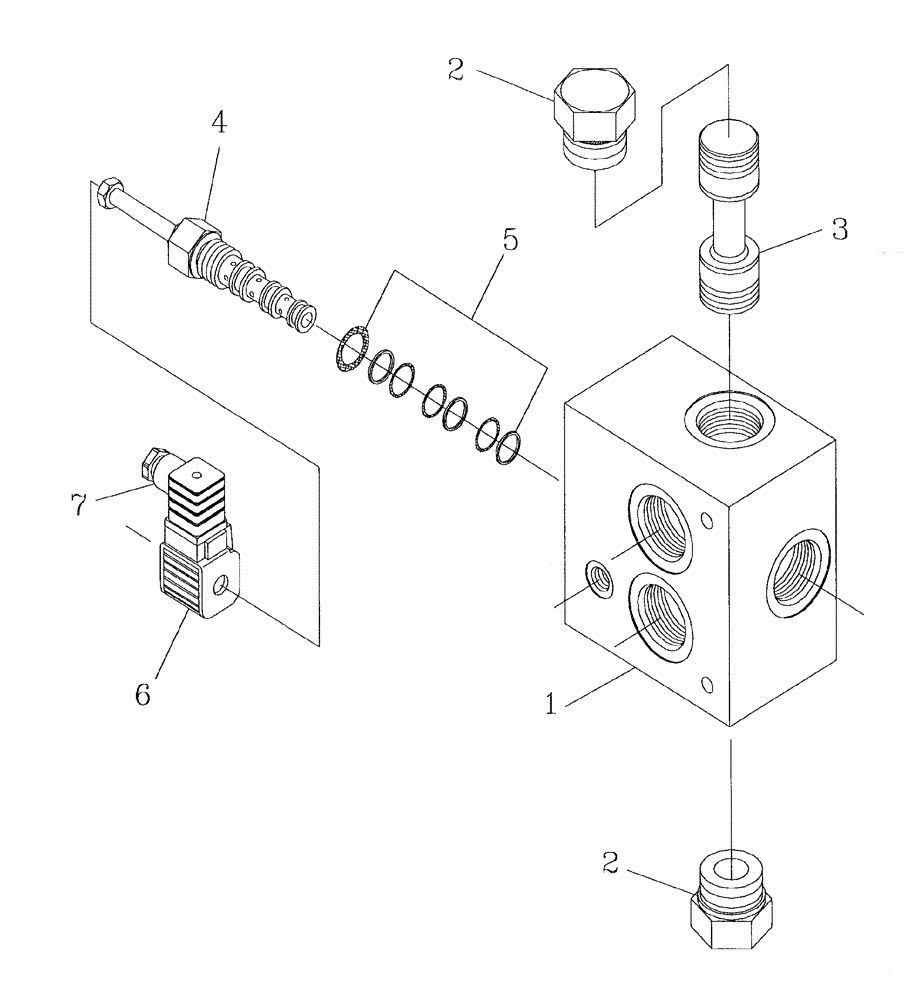 Схема запчастей Case IH AUSTOFT - (B04-05) - HYDRAULIC SOLENOID RELIEF VALVE (OIL COOLER) Hydraulic Components & Circuits