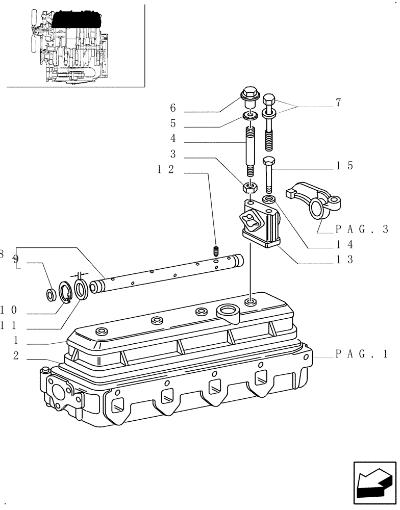 Схема запчастей Case IH JX100U - (0.06.0[02]) - CYLINDER HEAD (01) - ENGINE