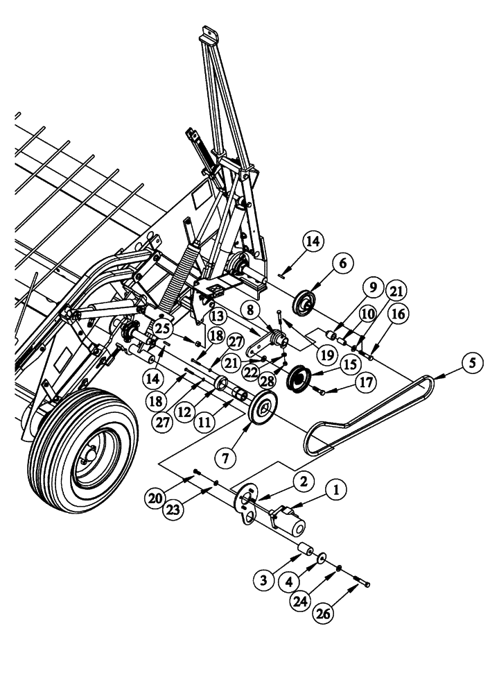 Схема запчастей Case IH 2016 - (60.220.08[2]) - DRIVE ASSY, SWATHMASTER, BELT TYPE, P.I.N. PMN003045 [PNP002010] & AFTER (60) - PRODUCT FEEDING