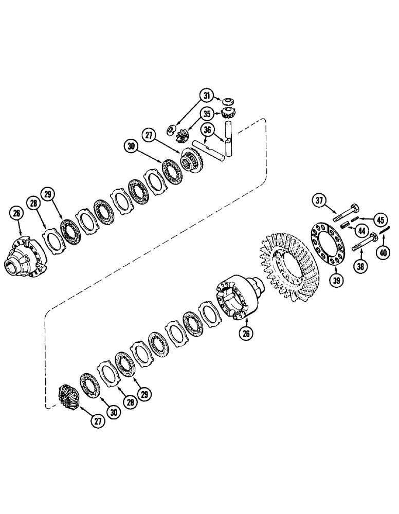 Схема запчастей Case IH 1896 - (5-130) - FRONT AXLE DIFFERENTIAL, MFD TRACTORS (CONTINUED) (05) - STEERING