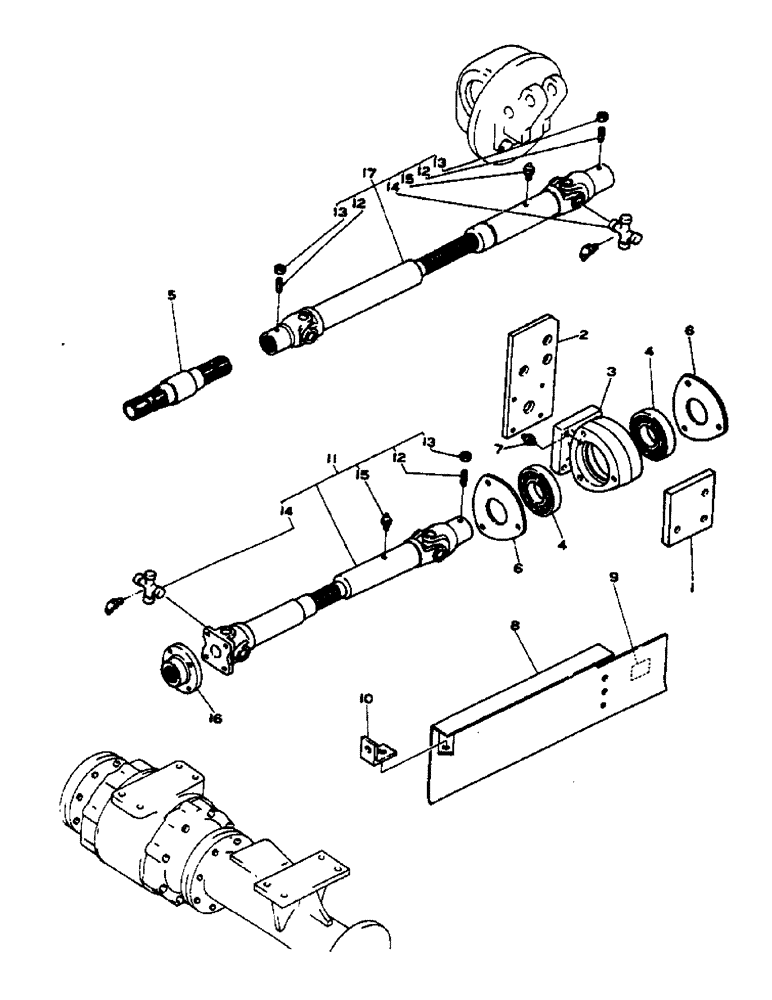 Схема запчастей Case IH 574 - (07-112A) - PROPELLER SHAFT,  - 4 WHEEL DRIVE - GBEO 1917 G (04) - Drive Train