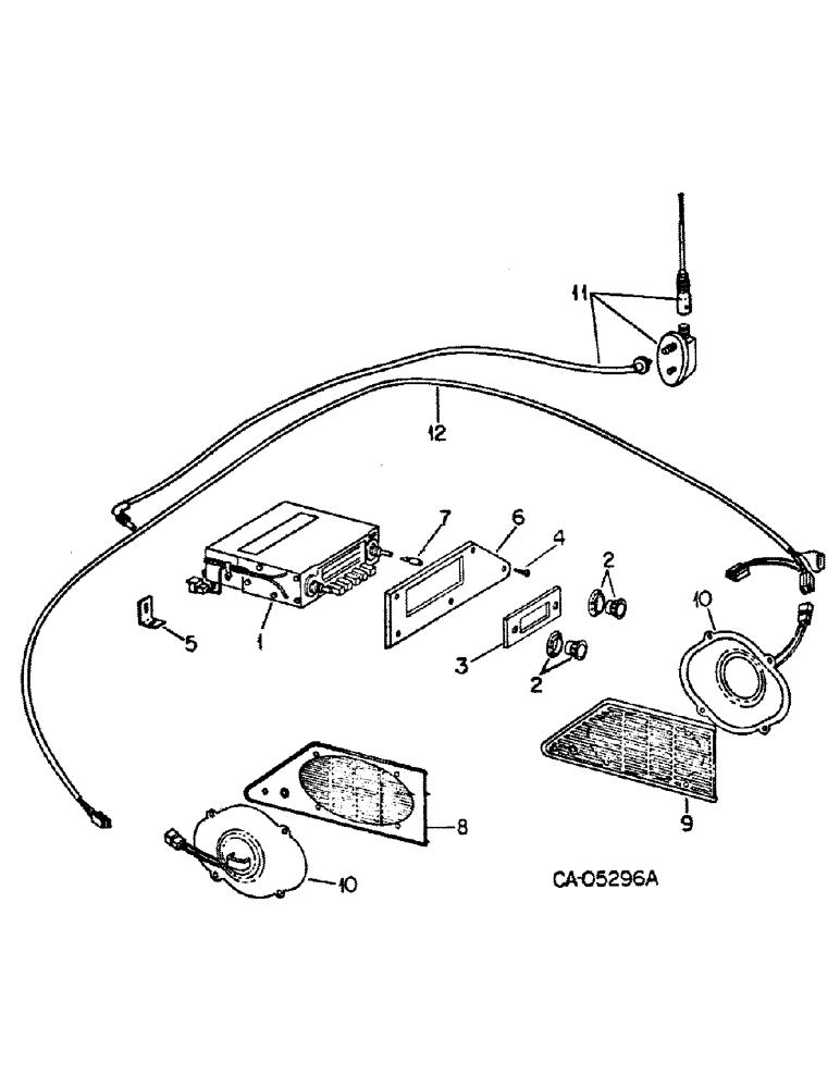 Схема запчастей Case IH 1586 - (08-20) - ELECTRICAL, RADIO AND TAPE PLAYER, TRACTORS WITH CAB (06) - ELECTRICAL