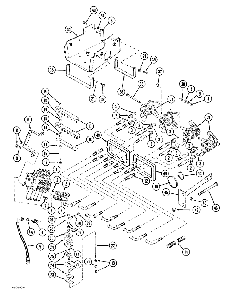 Схема запчастей Case IH 9370 QUADTRAC - (8-008) - HYDRAULIC COUPLER CIRCUIT (08) - HYDRAULICS