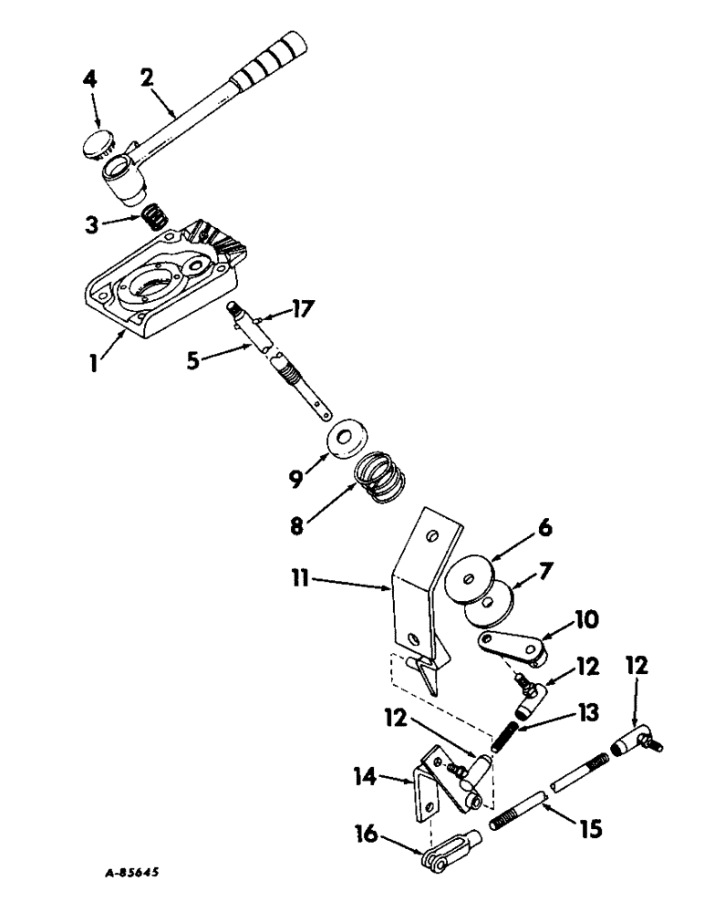 Схема запчастей Case IH 4156 - (H-04) - CONTROLS, ENGINE SPEED CONTROLS Controls
