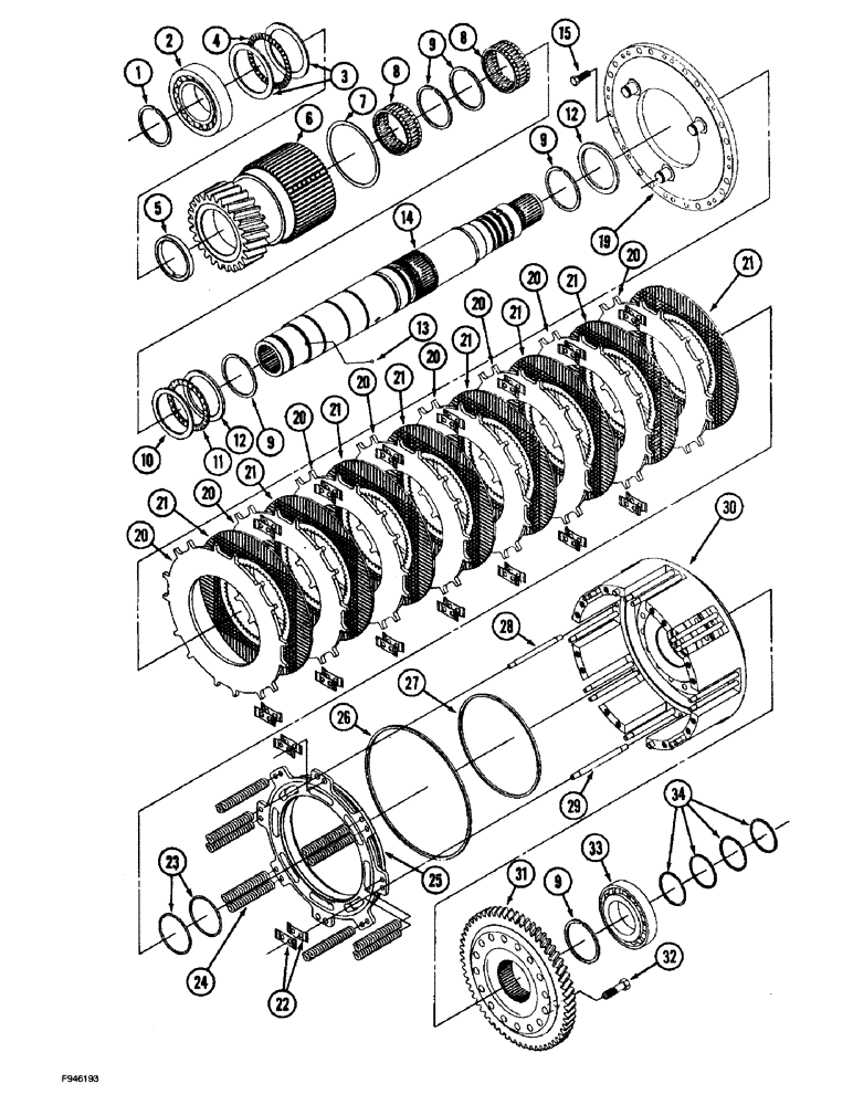 Схема запчастей Case IH 9280 - (6-060) - SYNCHROSHIFT TRANSMISSION ASSEMBLY INPUT SHAFT (06) - POWER TRAIN