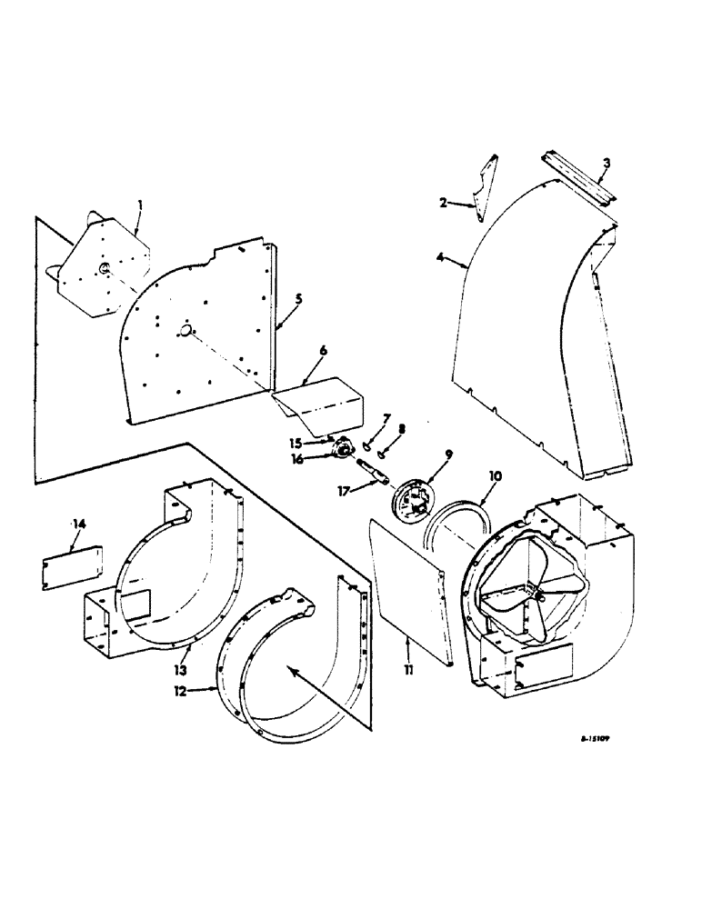 Схема запчастей Case IH 616 - (Q-03) - BASKET AND AIR SYSTEM, FAN HOUSING AND DISTRIBUTOR PIPE Basket & Air System