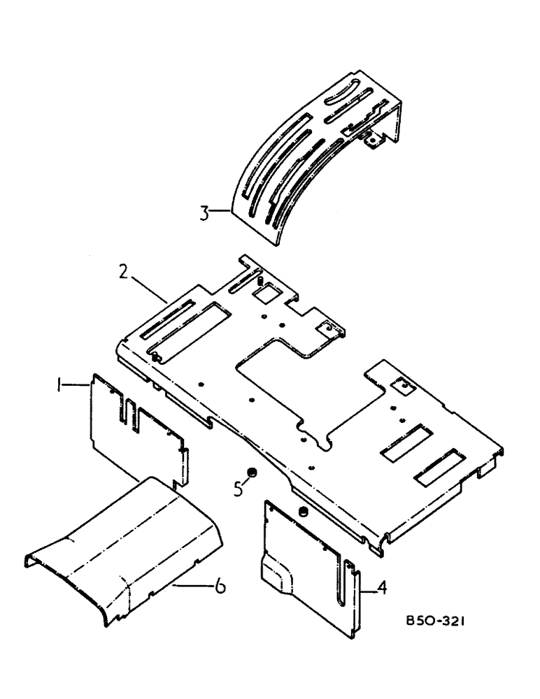 Схема запчастей Case IH 385 - (13-03) - SUPERSTRUCTURE, REAR PANELS (05) - SUPERSTRUCTURE
