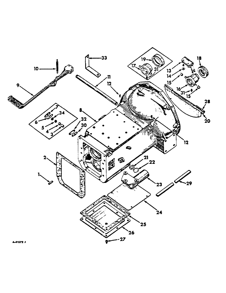 Схема запчастей Case IH 444 - (B-05) - POWER TRAIN, CLUTCH HOUSING AND CONNECTIONS (03) - POWER TRAIN
