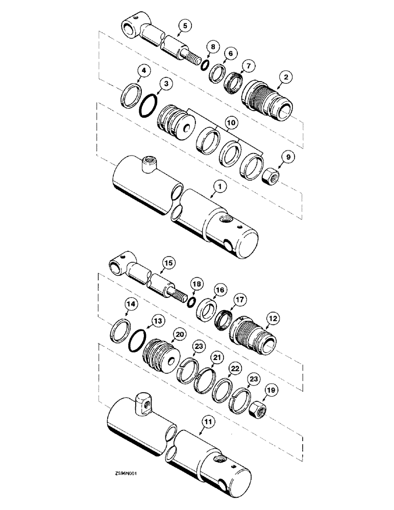 Схема запчастей Case IH 2250 - (2-50) - WELDED DOUBLE ACTING CYLINDERS, 2 ID X 18-3/8 INCH STROKE 