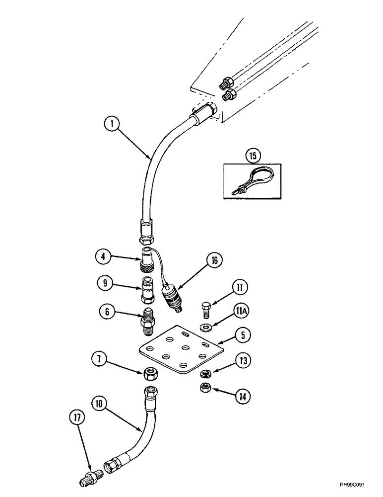 Схема запчастей Case IH L750 - (8-22) - HYDRAULICS - EXTERNAL VALVE (2 FUNCTION WITH SELF LEVELING) (08) - HYDRAULICS