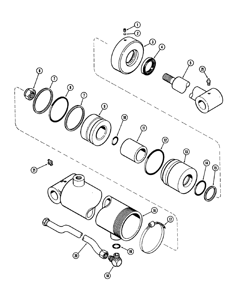 Схема запчастей Case IH 65 - (40) - LIFT CYLINDER, USED PRIOR TO SERIAL NO. 1611964 (35) - HYDRAULIC SYSTEMS
