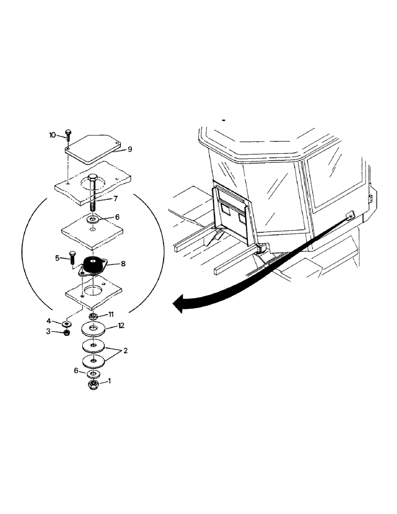 Схема запчастей Case IH STEIGER - (01-02) - CAB MOUNTING (10) - CAB
