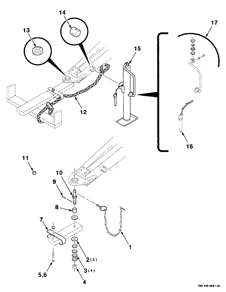 Схема запчастей Case IH 8465T - (7-02) - HITCH AND JACK ASSEMBLY (12) - MAIN FRAME